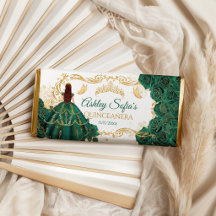Royal Esmeralda Verde Dourado Quinceañera