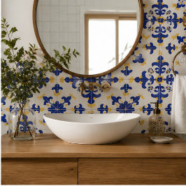 Royal Fleur Bold Blue and Gold Botanical