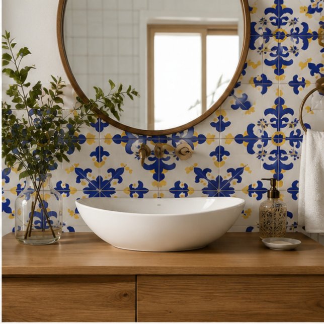 Royal Fleur Bold Blue and Gold Botanical  (Criador carregado)