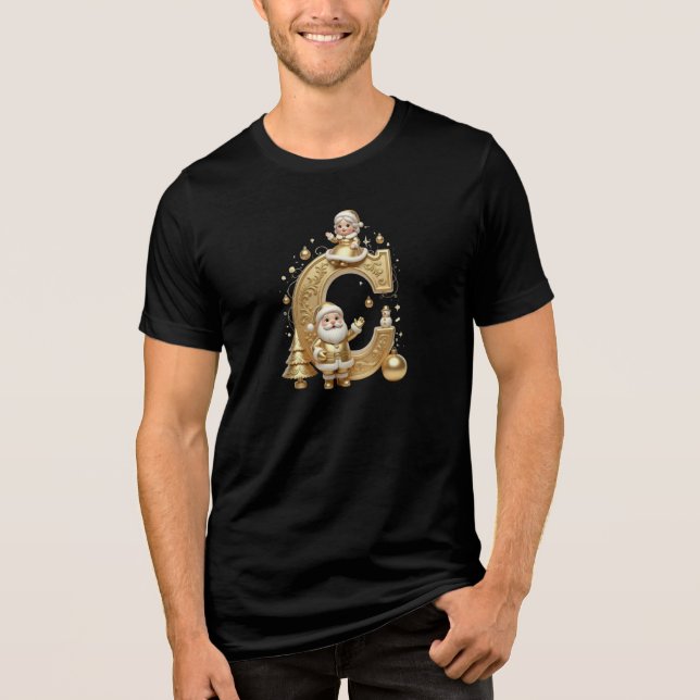Royal Gold C Luxury Santa Unisex Triblend Tee (Frente)