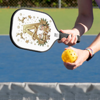 Royal Gold Letter A Luxury Carbon Fiber Pickleball