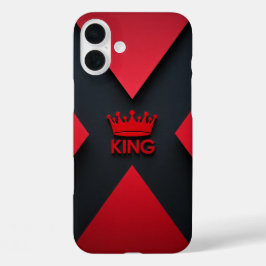 Royal King Red & Black Crown Phone Case