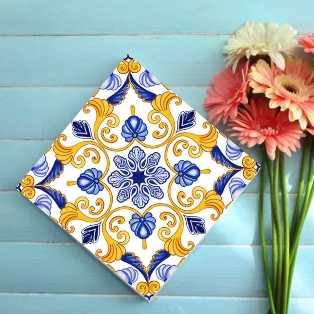 Royal Lisbon Scrollwork  Elegant Portuguese Blue  (Criador carregado)