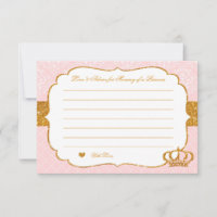 Royal Little Princess Pink e Dourado Cartão de Aco