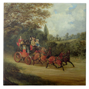 Royal Mail treina com passageiros (óleo no canva