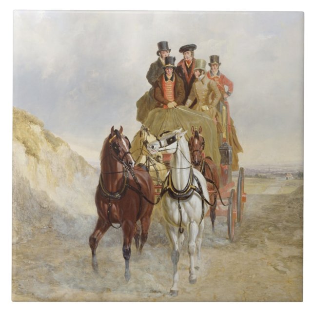 Royal Mail treina na estrada, 1841 (óleo na (Frente)