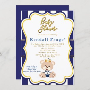 Royal Prince Teddy Bear Bear Shower Invasores