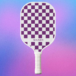 Royal Purple Checkerboard Custom Name