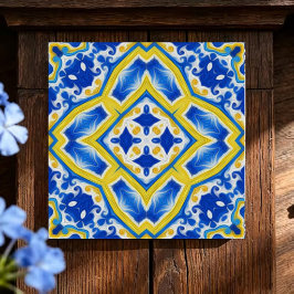 Royal Sapphire Luxurious Blue and Gold Geometric