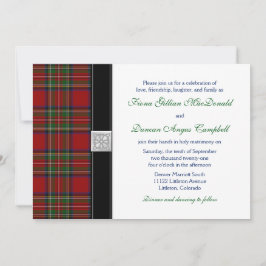 Royal Stuart Tartan Convite para Casamento Escocês
