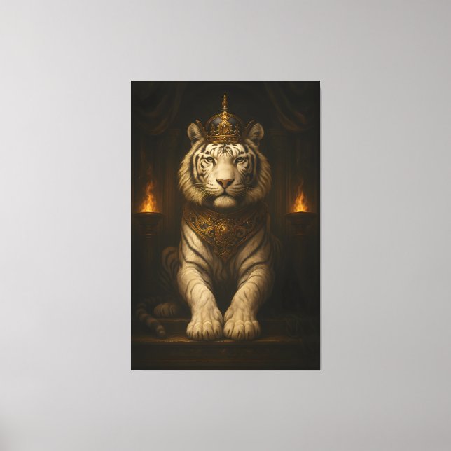Royal White Tiger • Luxury Fine Art Canvas (Frente)