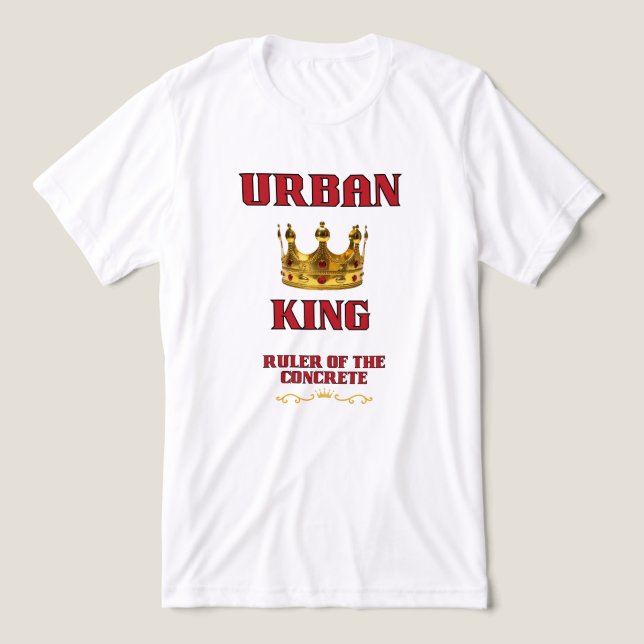 ROYALTY, URBAN KING MEN'S WHITE TRI-BLEND  (Design frontal)