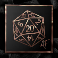 RPG Crit AF | Copper Fantasy Tabletop Gamer Dice
