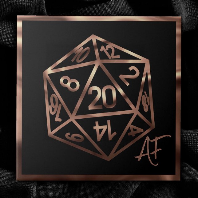 RPG Crit AF | Copper Fantasy Tabletop Gamer Dice (Criador carregado)