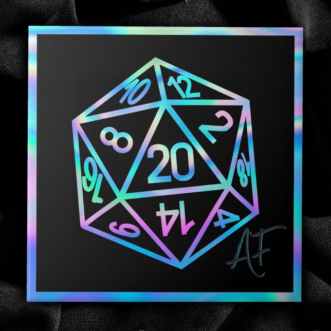 RPG Crit AF | Holo Fantasy Tabletop PnP Gamer Dice (Criador carregado)