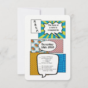 RSVP 3.5x5 Cartão R.S.V.P. História em Quadrinhos Livro