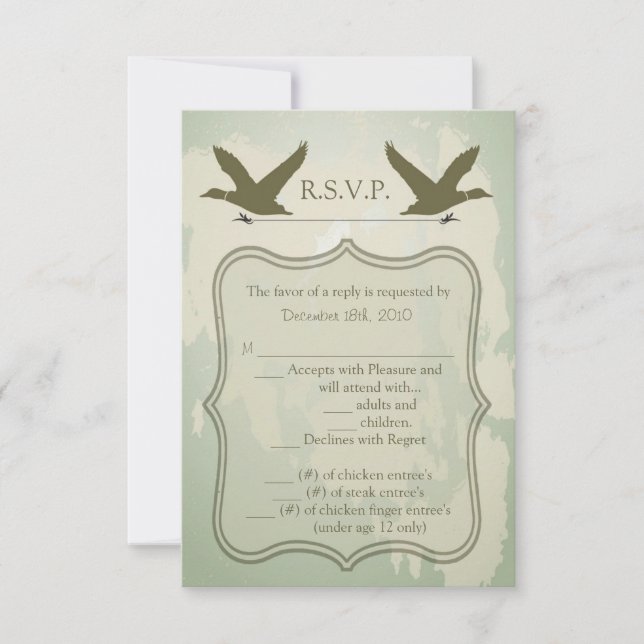 RSVP 3,5x5 R.S.V.P. País de Cartão Caça ao Pato Russo (Frente)