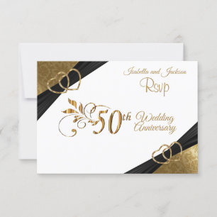 RSVP 50º Aniversário do Ouro - Damask