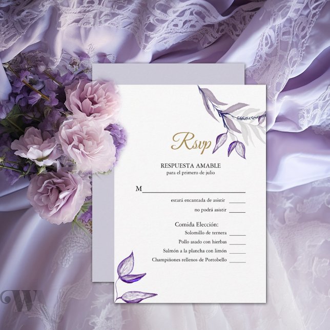 RSVP Acuarela Follaje Púrpura (Criador carregado)