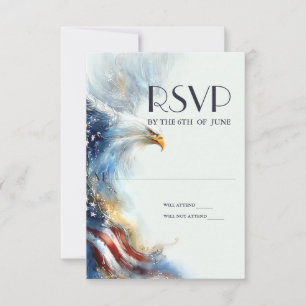RSVP Águia Americana Patriótica EUA Semiquincenten