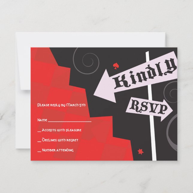 RSVP ALICE IN WONDERLAND Bat Mitzvah - Cartão de Respos (Frente)