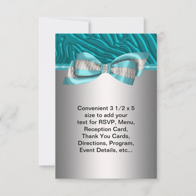 RSVP ao Bar Mitzvah da Zebra Azul Turquesa (Frente)