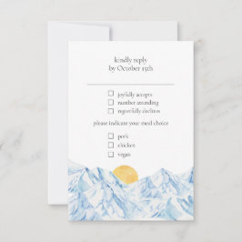 RSVP Aquarela Rústica Montanha