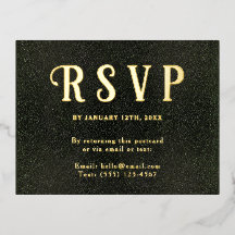 RSVP Autodirigido Vintage Verde Escuro Dourado