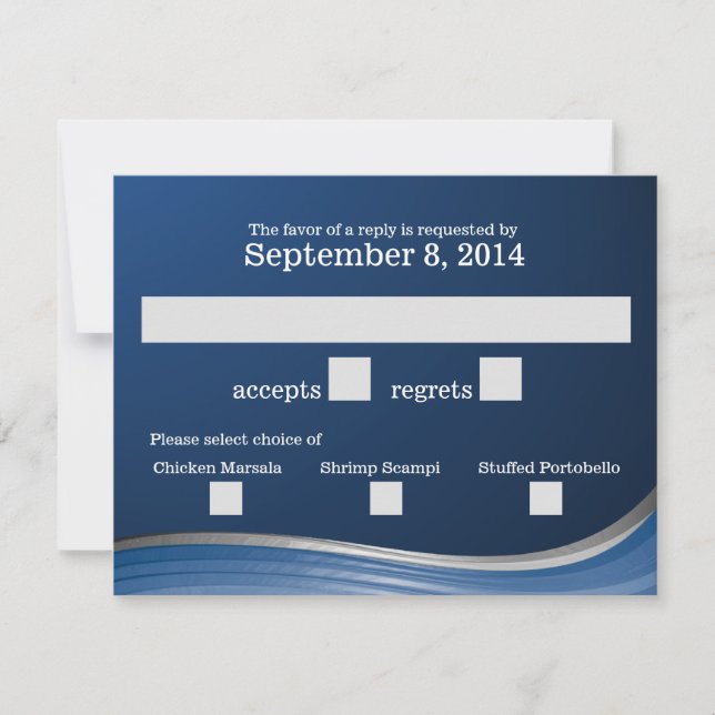 RSVP Azul de Onda de Aço (Frente)