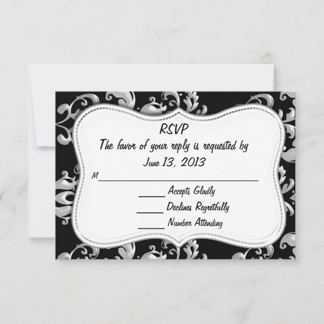 RSVP Black and Silver Damask (Frente)