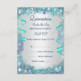 RSVP Blue Sob O Mar Quinceanera 15 Birthday
