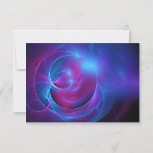 RSVP Blue Violet e Pink Cosmic Swirly Fractal (Frente)