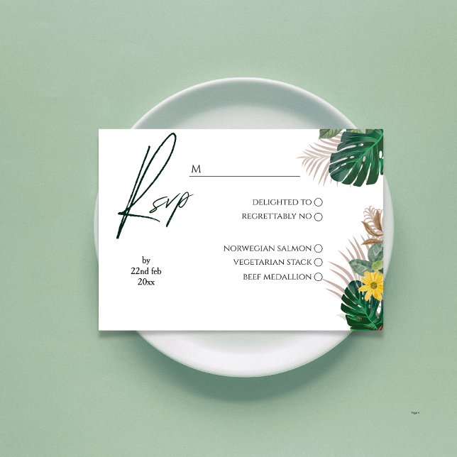 RSVP Botânica Minimalista Verde Sage (Criador carregado)