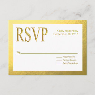 RSVP Branco da Glam com o Contorno Dourado do Nugg