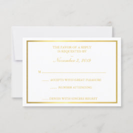 RSVP Branco Dourado Clássico