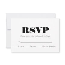 RSVP Branco Preto Moderno