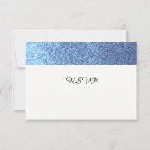 RSVP Brilho Falso Azul