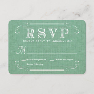 RSVP Burlap Mint Green Rustic Resposta Deluxe