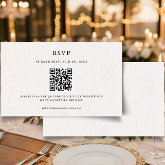 RSVP Cartão Clássico Elegante Minimalista Simples