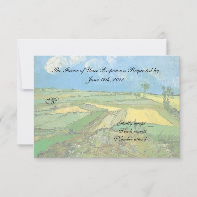 RSVP cartão de aceitação de casamento (Frente)