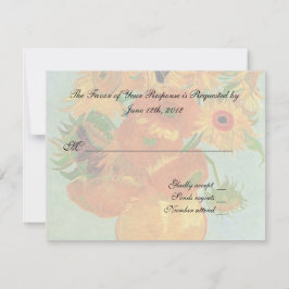 RSVP cartão de aceitação do casamento, van gogh girflow