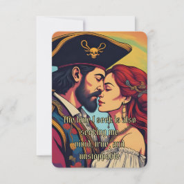 RSVP Cartão de Afirmação de Amor do Pirato Psicodélico 