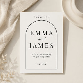 RSVP Cartão de Agradecimento de Casamento em Forma de A