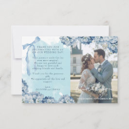 RSVP Cartão de Agradecimento de Casamento Hortênsia Azu