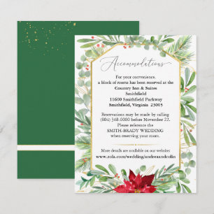 RSVP Cartão de Alojamento de Casamento de Natal em Wat