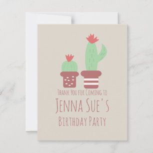 RSVP Cartão de Aniversário de Plantas de Cacto em Vasos