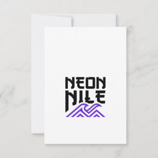 RSVP Cartão de Boas-Vindas com Logotipo da NEON NILE Wa