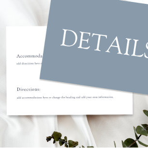 RSVP Cartão de Casamento Azul e Branco Elegante