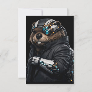 RSVP cartão de casamento Byte Beaver
