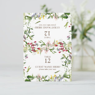 RSVP Cartão de Casamento de Flor Selvagem de Verão Mode